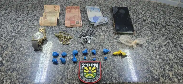 Homem é preso com drogas durante abordagem da PM no bairro Pricumã