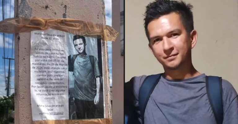 Mãe espalha cartazes pela cidade em busca de filho desaparecido há três semanas