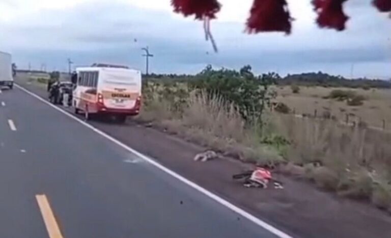 Idoso morre após ser atropelado por ônibus escolar na BR-174 em Boa Vista