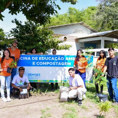 Projeto Crescer: Oficina de Educação Ambiental e Compostagem Envolve Jovens em Atividades Ecológicas e Ações de Arborização